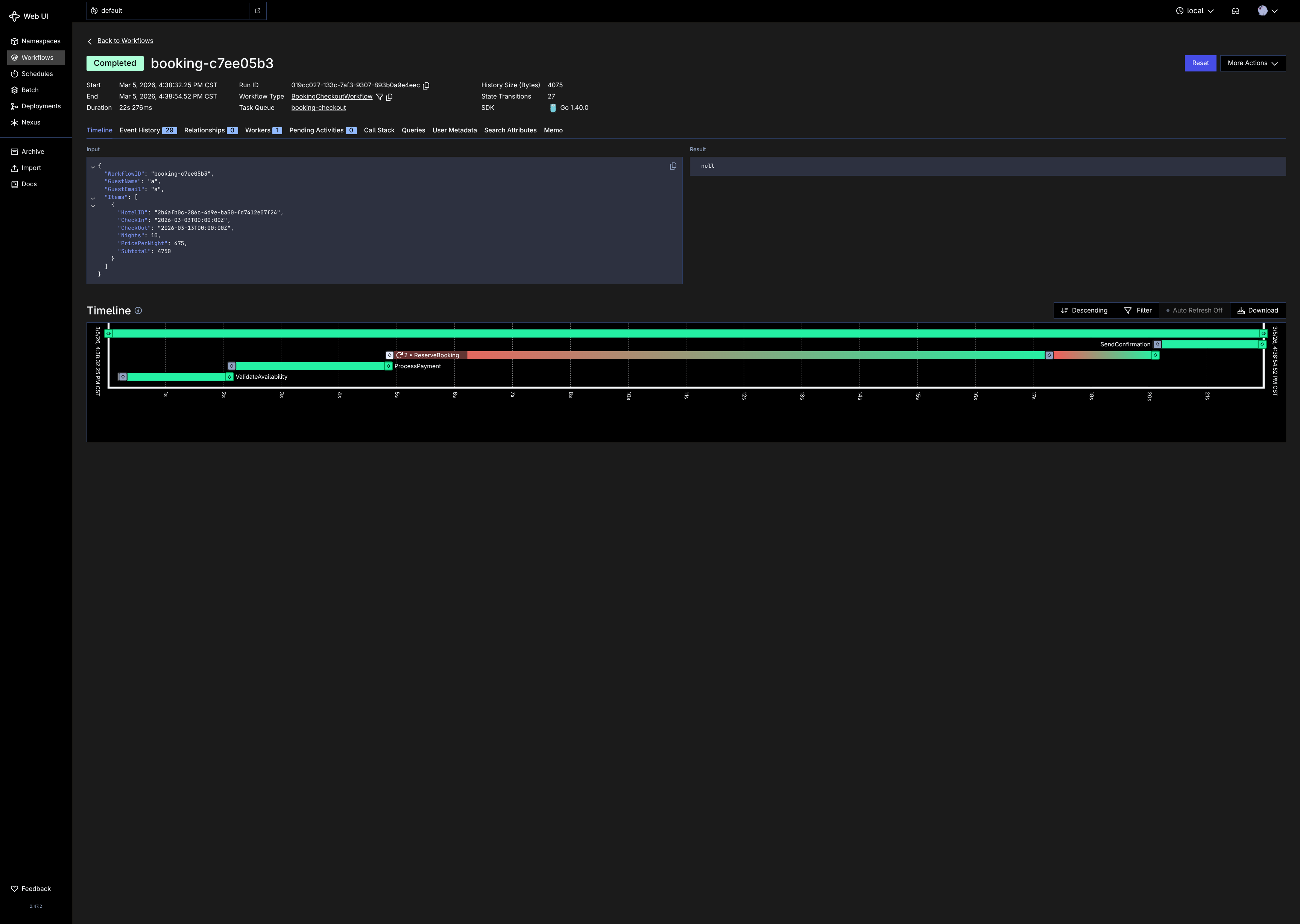 Temporal eCommerce Demo screenshot 3